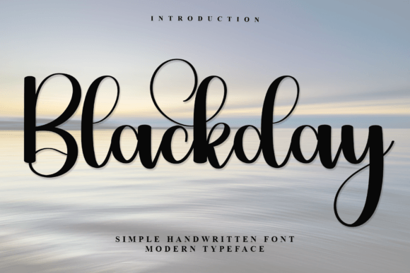 Blackday Font: Modern Handwritten Style for Business Branding
