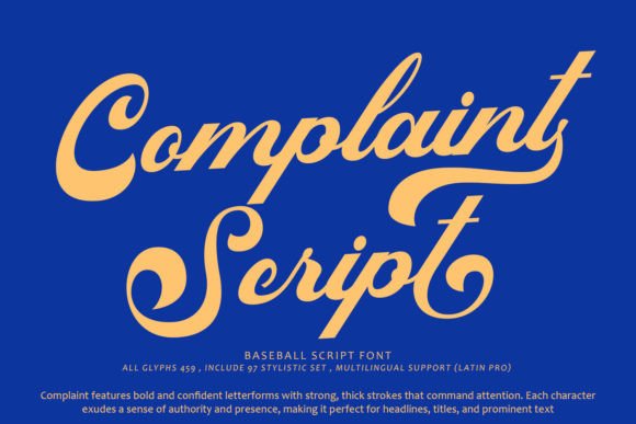 Complaint Font Review: A Bold Script for Brand Identity
