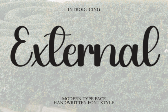External Font: Modern Handwritten Typography for Editorial Design