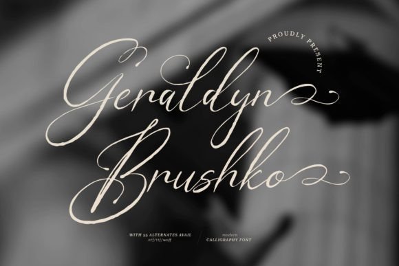 Geraldyn Brushko Font Review: Elegant Script for Branding
