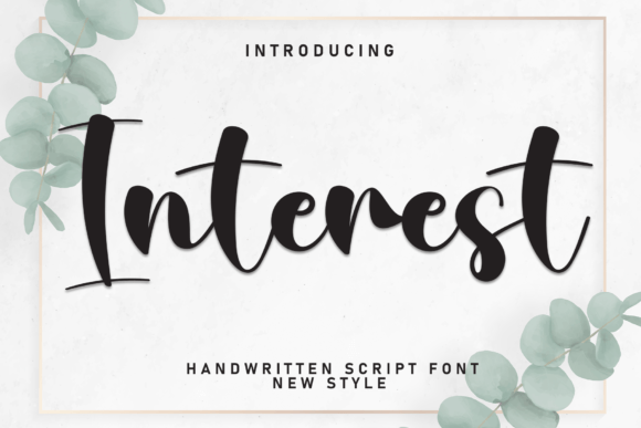 Interest: A Handwritten Font for Warm Editorial Design
